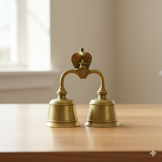 Brass Twin Temple Bell