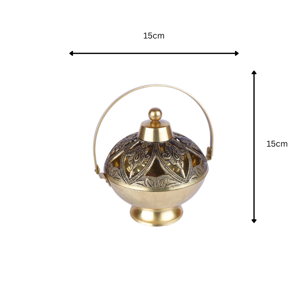 Pure Brass Mabkhara/Bakhoor Worship Incense For Home Temple