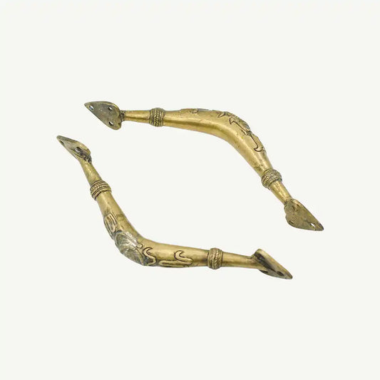 Vintage Ornate Brass Door Handle