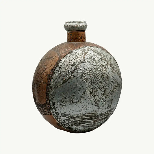 Handcrafted Indo-Persian Copper Flask
