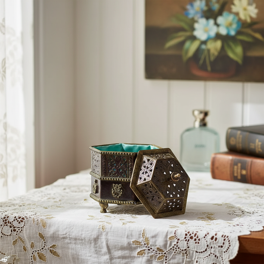 Brown Temple Shaped Incense Holder