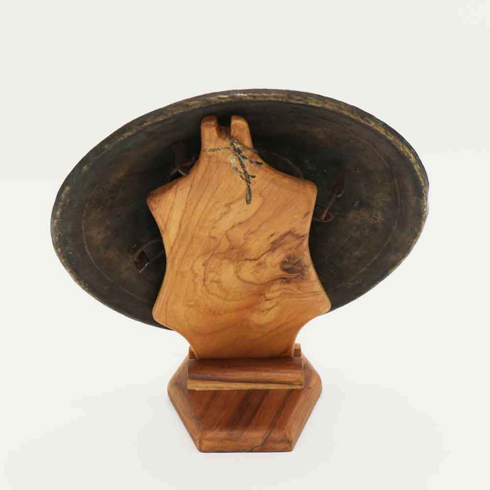 Vintage Middle Eastern Copper Shield with Stand | Handcrafted with Ornate Detailing