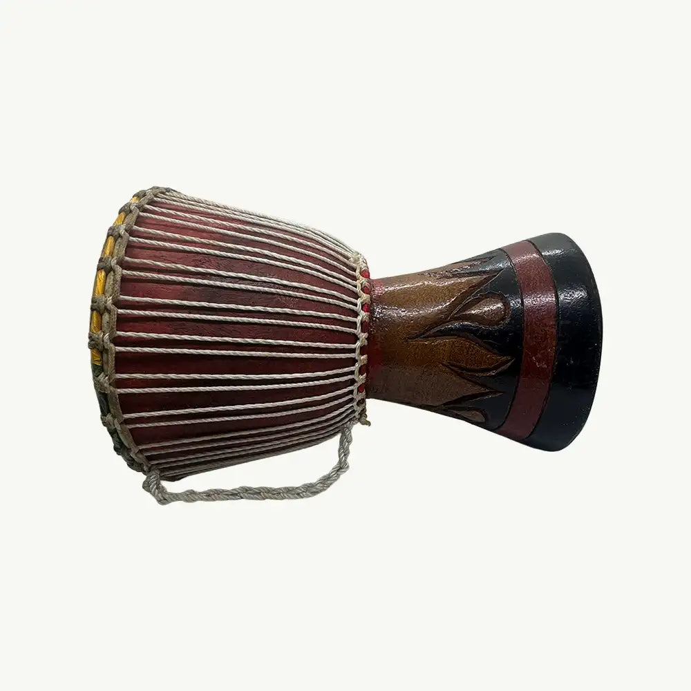 " Sculptural Wood Djembe Drum"