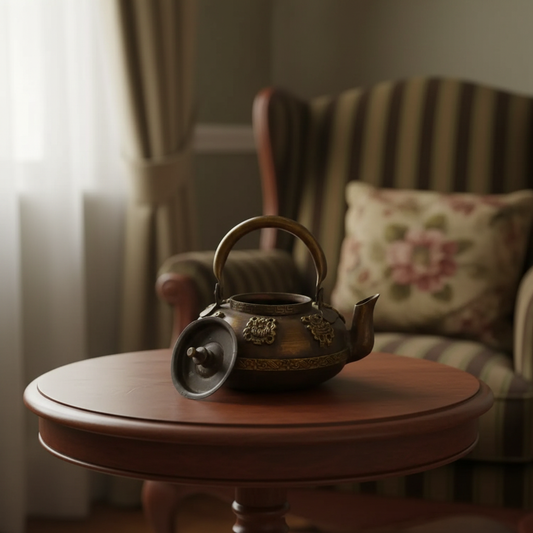 Vintage Bronze Dragon-Motif Teapot/Kettle (Big)