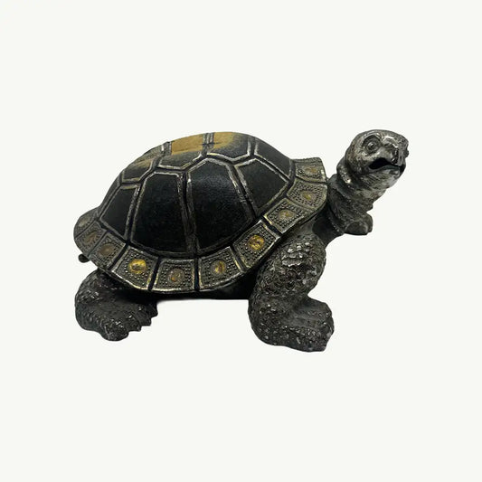 Heavy-Duty Metal Tortoise Figurine (Box)