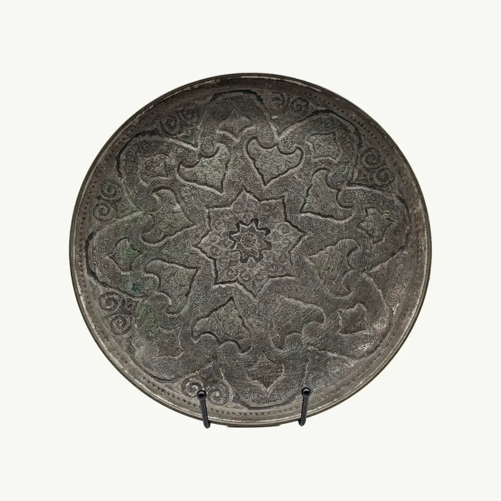 Bold Repoussé Star Copper Display Tray