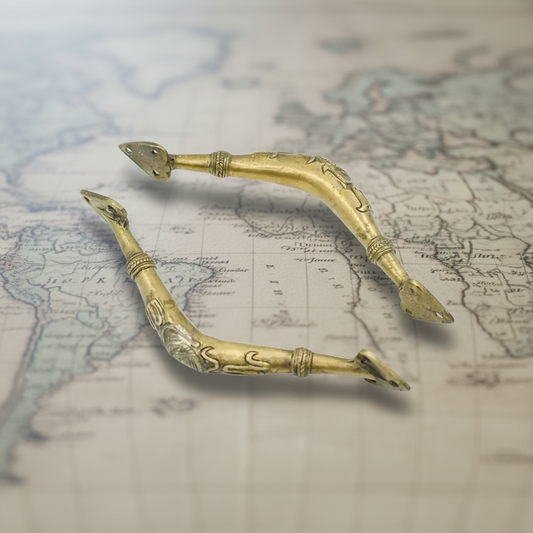 Vintage Ornate Brass Door Handle