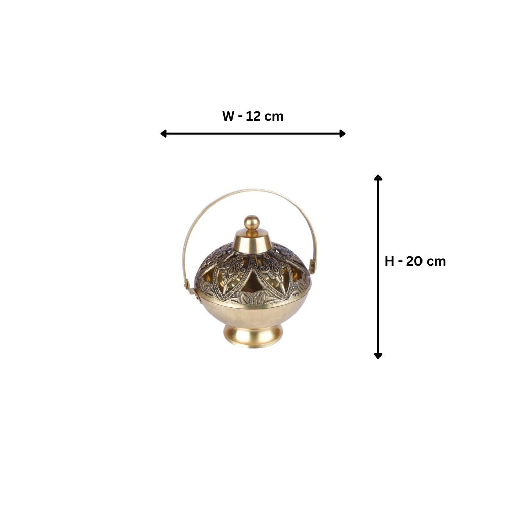 Pure Brass Mabkhara/Bakhoor Worship Incense For Home Temple
