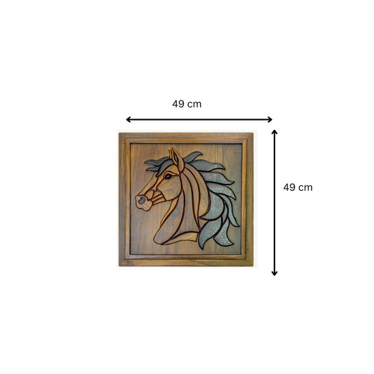 Wooden Horse Wall Frame