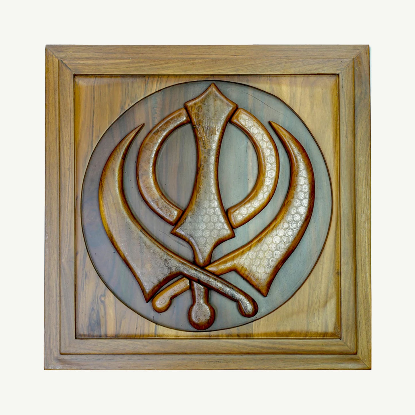 Beautifully Crafted Sikh Khanda Wall Art Panel