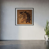 Wooden Horse Wall Frame