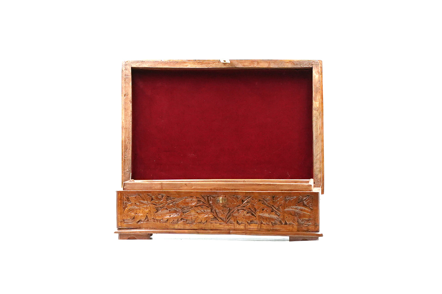 Hand-Carved Walnut Wood Holy Book Stand cum Storage Box
