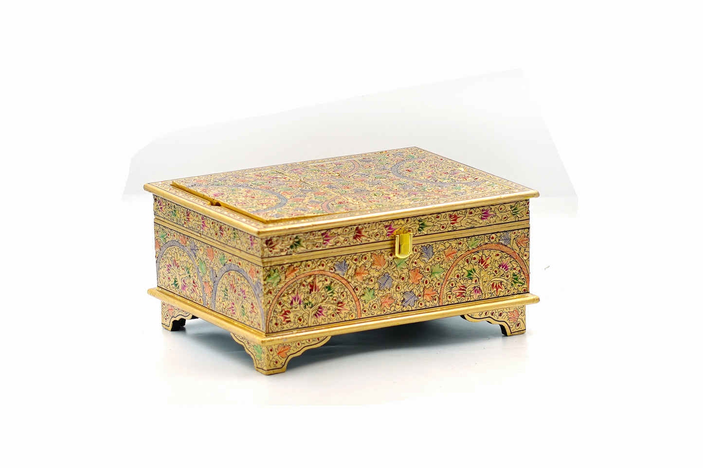 Golden Reverence Paper Mache Holy Book Stand & Storage Box