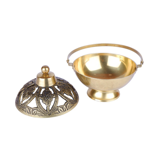 Pure Brass Mabkhara/Bakhoor Worship Incense For Home Temple