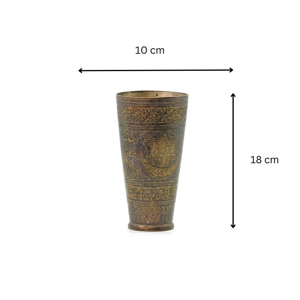 Vintage Solid Brass Traditional Drinking Tumbler