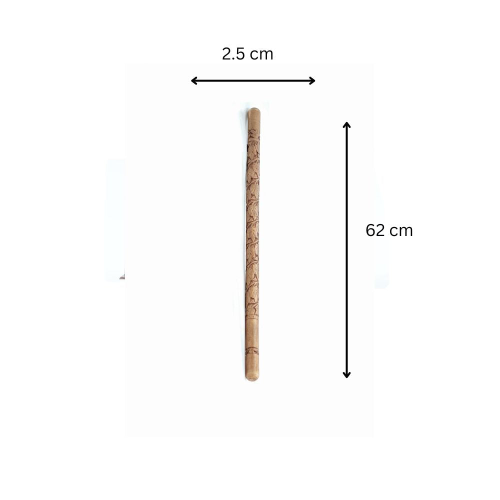 Hand-Carved Wooden Swagger Stick