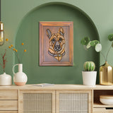 German Shepherd Dog Teak Wood Wall Frame
