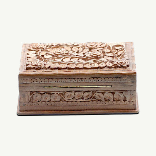 The "Heritage" Hand-Carved Walnut Dry Fruit Box