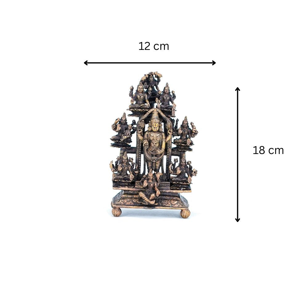 Lord Venkateswara surrounded by Ashtalakshmi