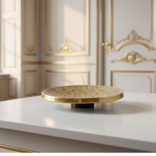 Golden Flora Kashmiri Plate