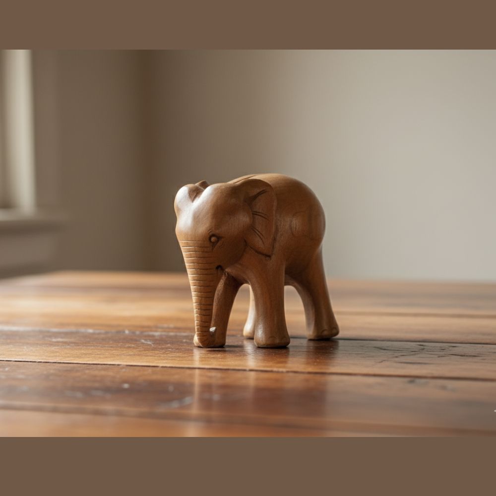 Royal Walnut Wood Elephant
