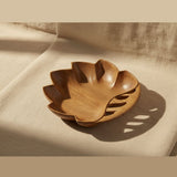 Hand-Carved Walnut Wooden Serving Tray