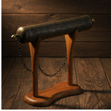 Vintage Middle Eastern Copper Powder Flask with Stand | Handcrafted with Ornate Detailing