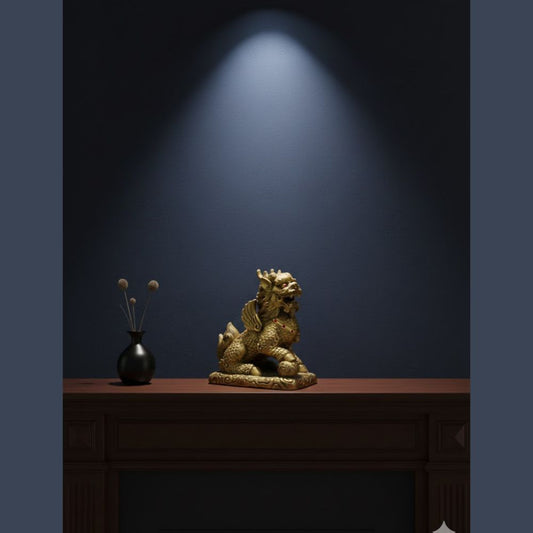 Majestic Antique Winged Mythical Beast Statue (Pixiu/Qilin)