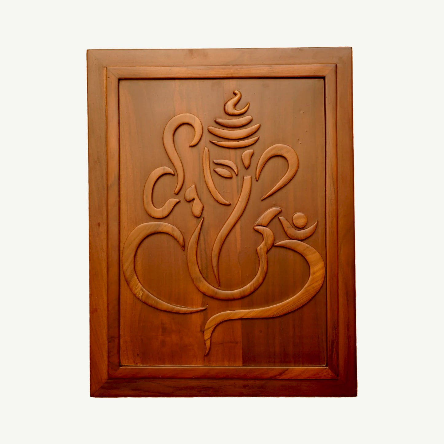 Wooden Lord Ganesha Wall Frame Decor