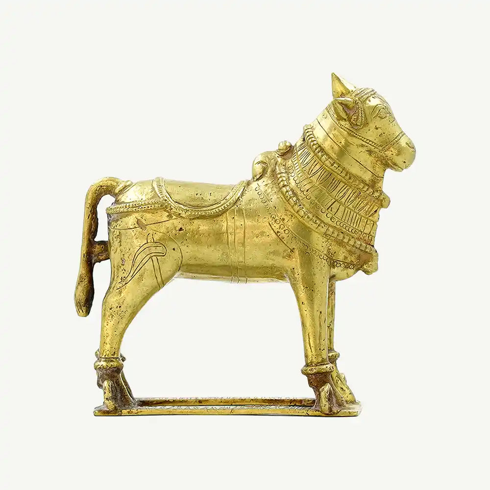 Brass Kamadhenu Cow Statue