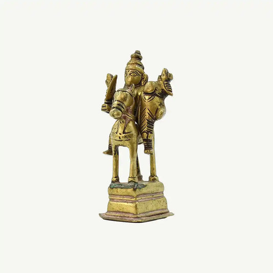 Vintage Solid Brass Hindu Deity Statue