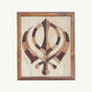 Hand-Inlaid Khanda Wood Plaque