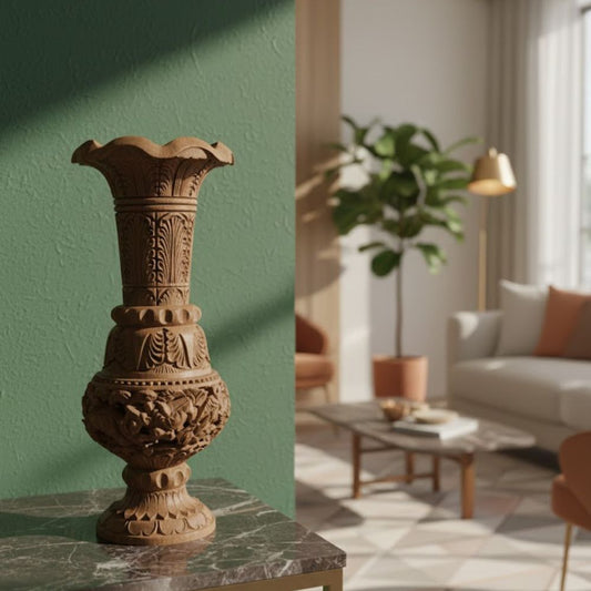 Wood Vase The Handcarved Wooden Vase