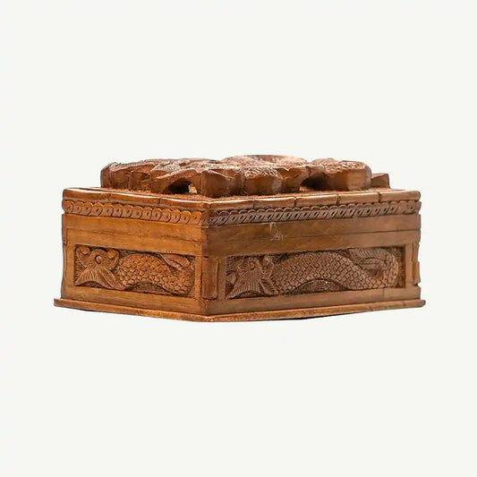 Eternal Flame Dragon Chest- Decorative Wooden Box