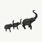 "BRASS ELEPHANT WITH TWO SMALL ELEPHANT The Golden Fortune Elephant Trio"