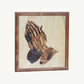 Hand-Inlaid Praying Hands of Jesus Wood Plaque