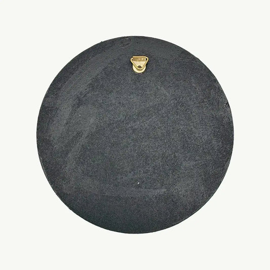 The Sapphire Sunburst: Handcrafted Cerulean Dot-Painted Mandala Plaque