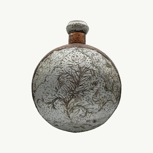 Handcrafted Indo-Persian Copper Flask