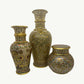 Golden Marbel Vase Set (Set of 3) The Gilded Vine Mughal