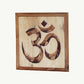Hand-Inlaid Om Wood Plaque