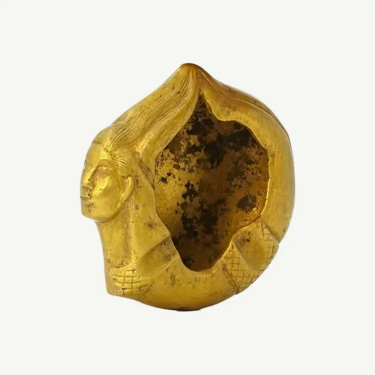 Vintage Solid Brass Traditional Ashtray