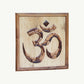 Hand-Inlaid Om Wood Plaque