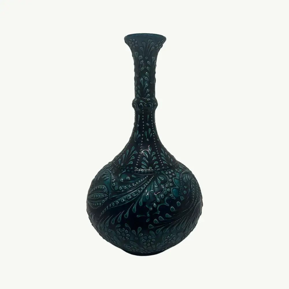 "BLUE HANDMADE VASE CERAMIC The Anatolian Turquoise Droplet Vase"