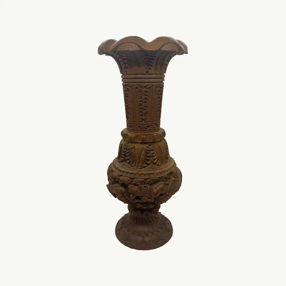 "WOOD VASE The Handcarved Wooden Vase"