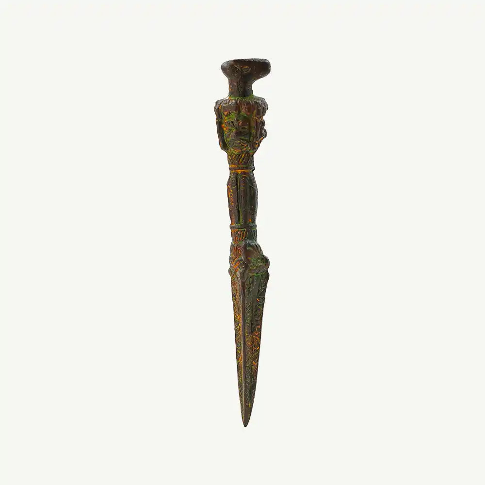 Vintage Brass Phurba Ritual Dagger 3