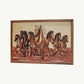Hand-Inlaid Seven Horses Wood Plaque