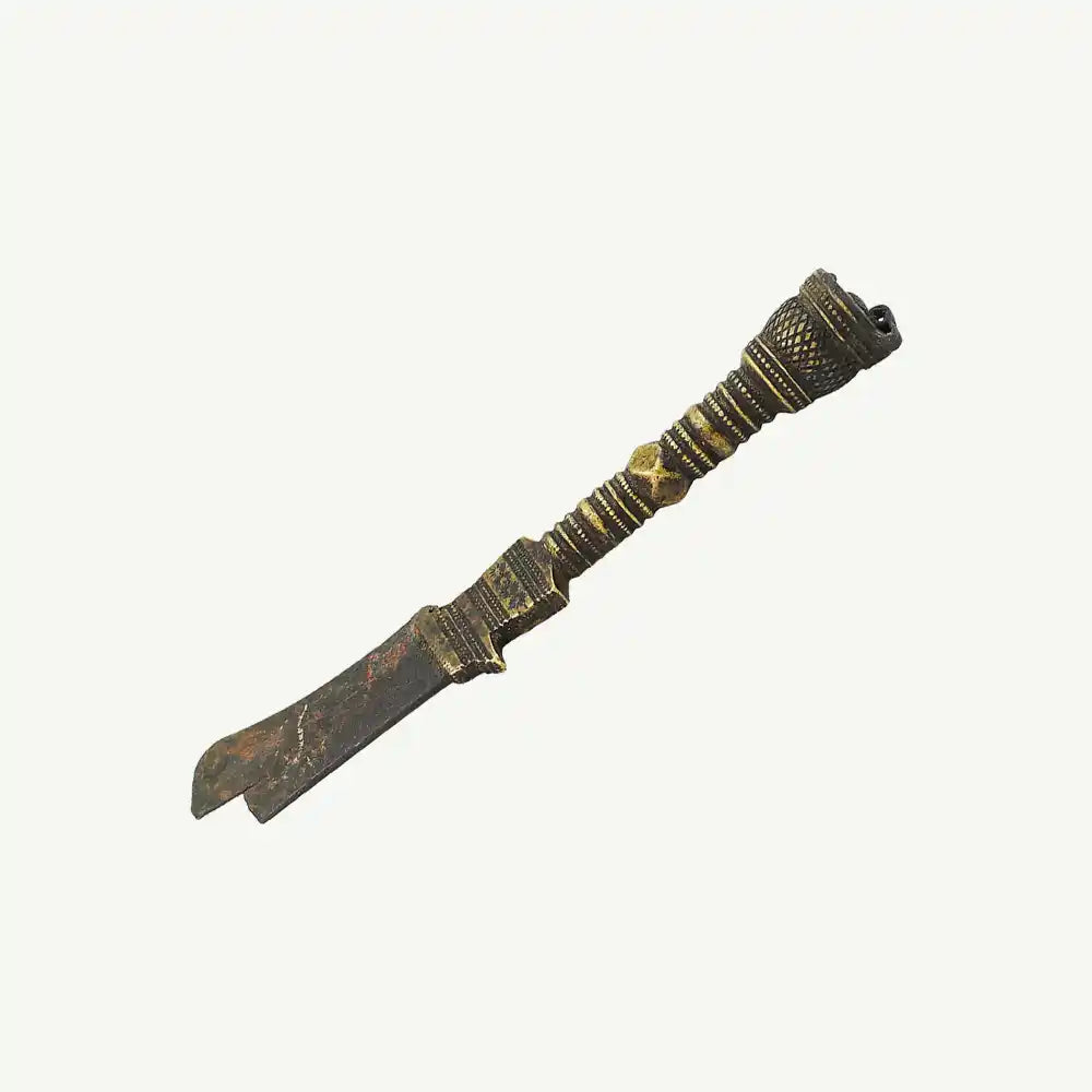 Vintage Brass Phurba Ritual Dagger 4