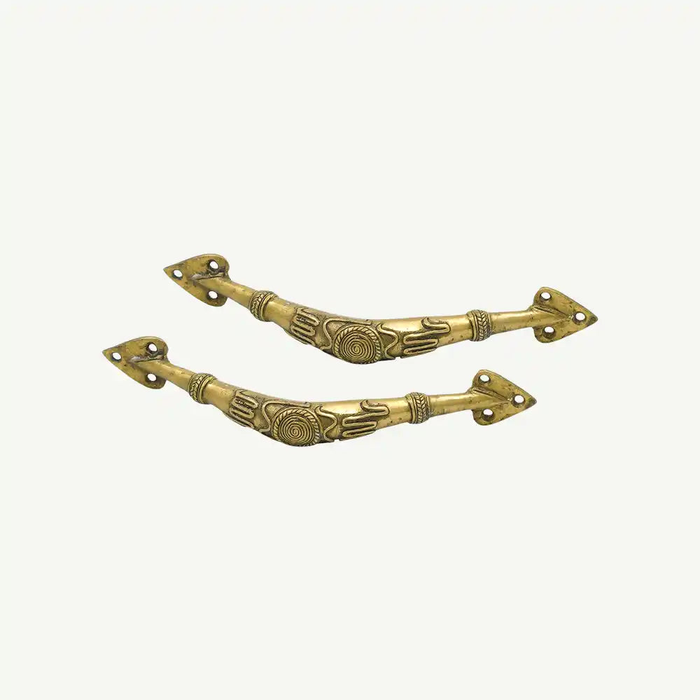 Vintage Ornate Brass Door Handle