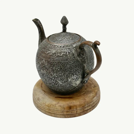 Antique Hand-Engraved Copper Teapot/Kettle