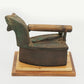 Box Coal Iron with Chimney & Wooden Handle with Wooden Base